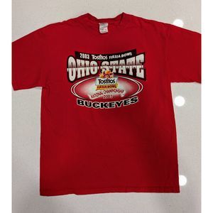 Vintage 2003 Ohio State Buckeyes Football Fiesta Bowl Shirt Size L Mens Red